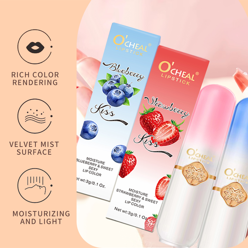 OCHEAL lápiz labial que cambia de Color bálsamo labial de fruta hidratante impermeable bálsamo labial hidratante de larga duración cambio de temperatura
