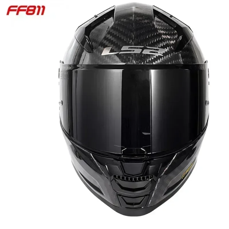 LS2-visera FF811 para casco de motocicleta, visera de cara completa, Color negro y plateado, Original
