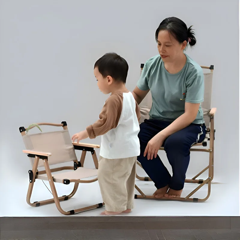 Children's outdoor folding chair baby chair mini picnic backrest chair beach chair With armrests