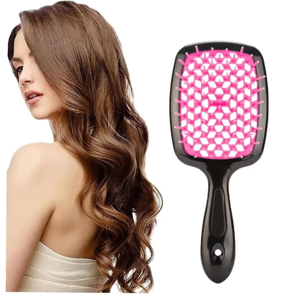 Cepillo de pelo antiestático, peine húmedo, cojín de aire rizado, cepillo de pelo enredado, herramienta de peinado para salón de barbería