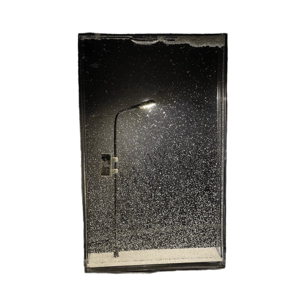 Snow Lamp Handmade DIY Snowy Streetlight Lamp Material Snowy Night Flowing Hemp Creative Snow Scene Night Light Christmas Gift