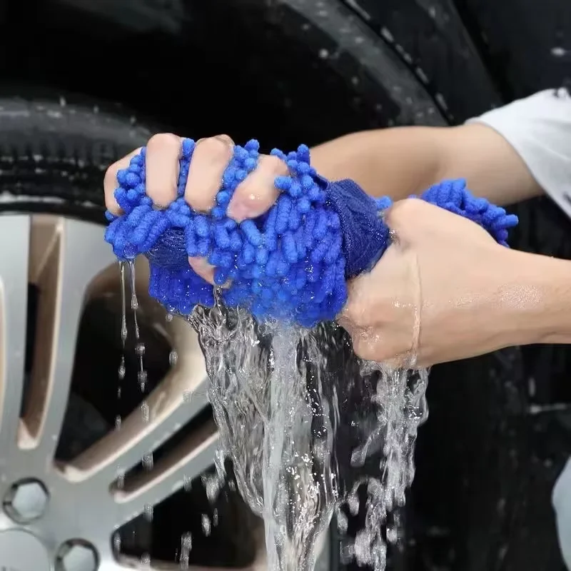 Esponja de microfibra para lavadora de coche, cepillos para el cuidado del coche, toalla de lavado, guantes para automóvil, accesorios de estilismo, 1 Uds.