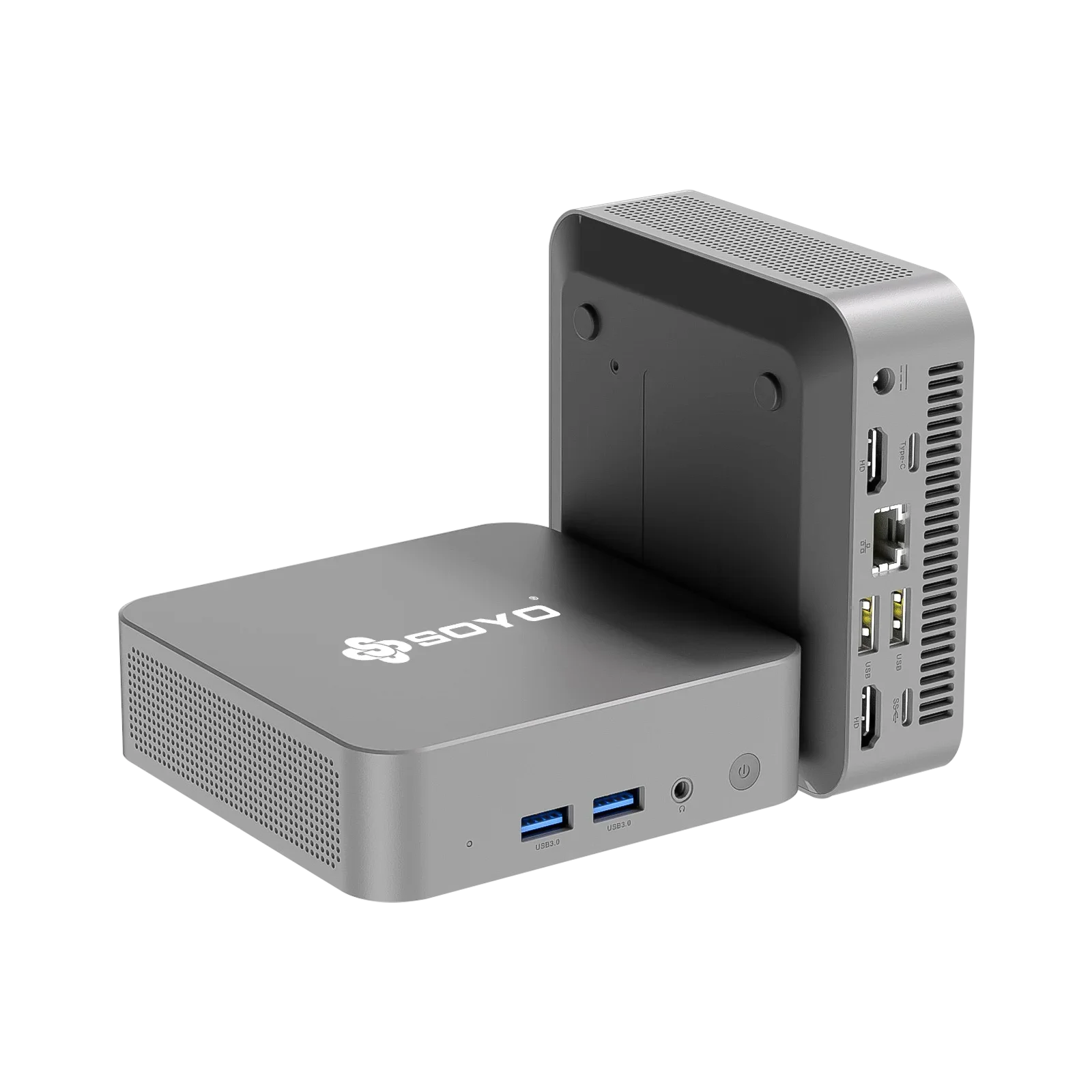 SOYO M4 Air Mini PC Intel 13. Generation Alder Lake N95 CPU 16 GB RAM 512 GB M.2 SSD WiFi5 BT5.0 Windows 11 Pro Mini-Desktop-Computer