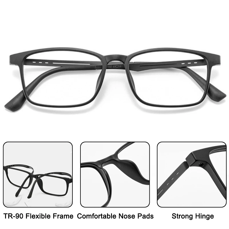Lesebrille mit Titanrahmen für Damen und Herren, Anti-Blaulicht-Presbyopie-Brille mit Dioptrien +1,0 bis +4,0, optische Brille