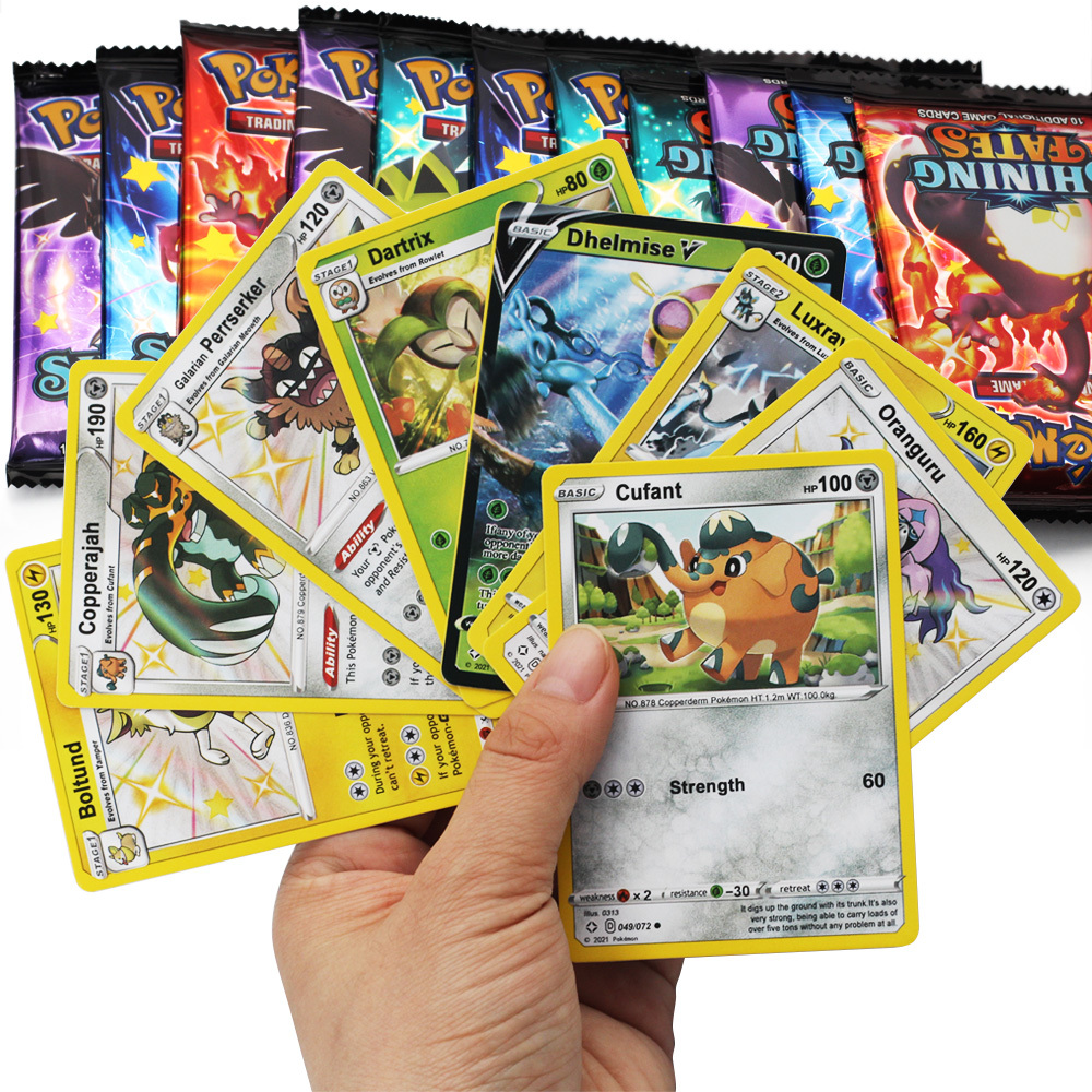 40 Stück Pokemon-Karten GX Vmax EX Mega Evolutions Card Shining Game Collection Battle Transaction Card Urlaubsgeschenke