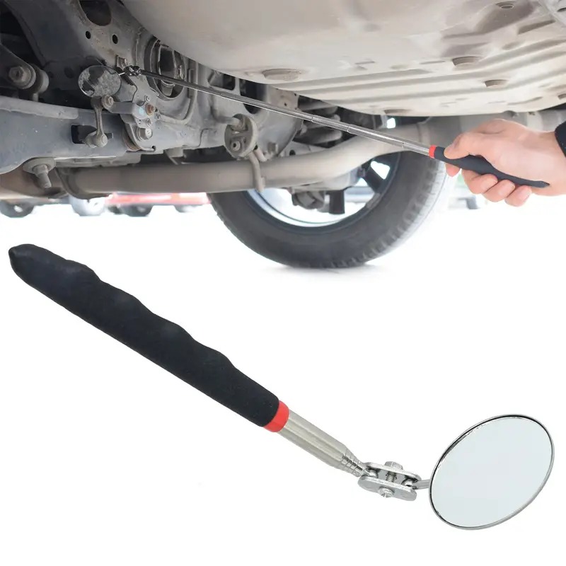 1pc Inspection Mirror 34" Extension 360° Rotation Extendable Telescopic Handle Retractable Lighted Tool On A Stick For Me