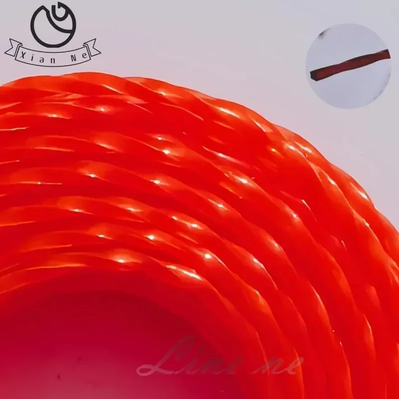LS 15m * 2,0mm/2,4mm/2,7mm/3mm/3,3mm/cortadora de césped de nailon, cortadora de cepillo, hilo de corte, accesorio para cortacésped