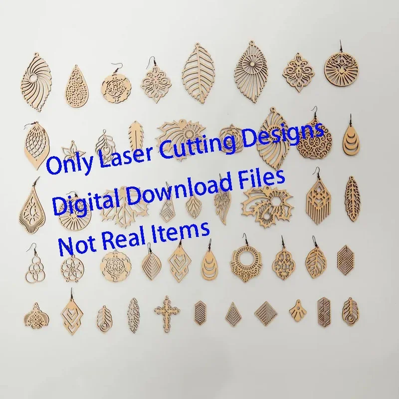 1060+ Designs Minimalist Earrings Bundle Laser Cut file Glowforge Vector CNC Templates DXF Digital Download