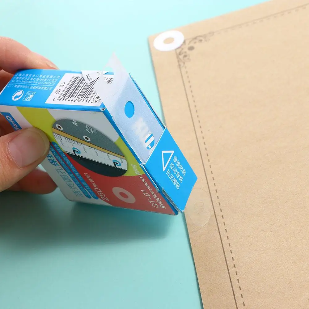 250pcs Hole Punch Protector Labels Loose Leaf Paper Hole Reinforcement Labels Round Stickers Self Adhesive Binding Paper Sticker