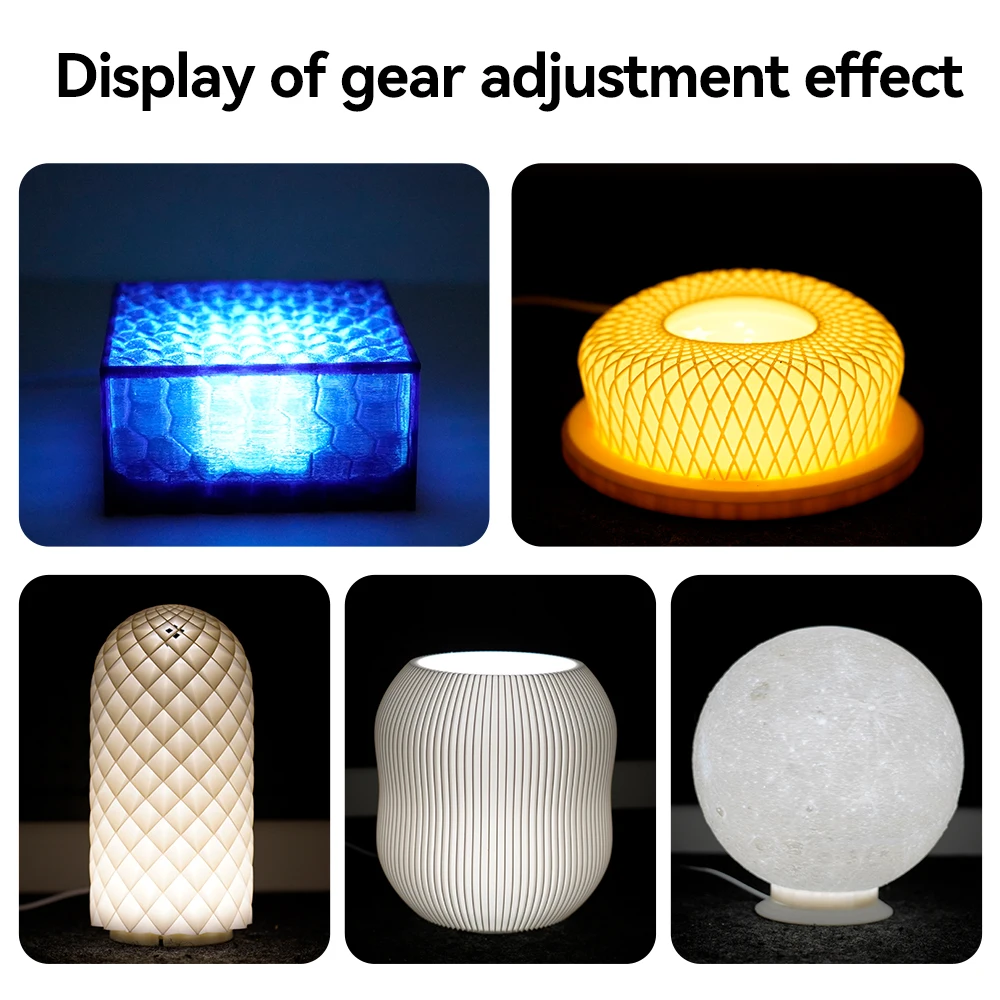 KINGROON 3D Printing DIY Model LED Lamp Kit With Adjustable Switch, Fit Cylindrical ball lamp, NOT include Print Part