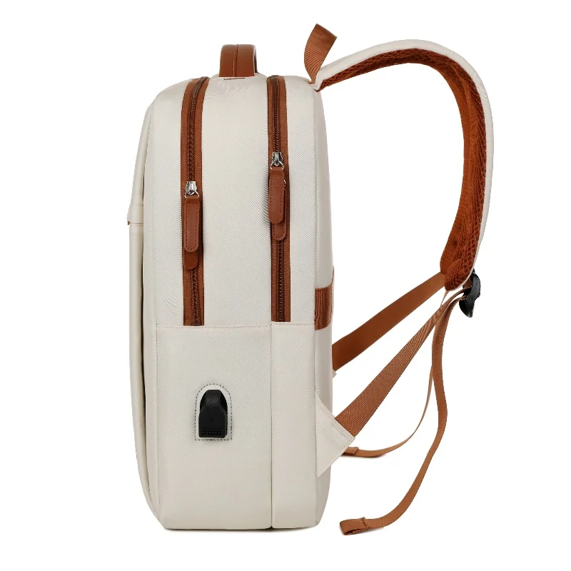 Nylon-Rucksack, stilvoller, vielseitiger täglicher Pendlerrucksack mit Reißverschlussöffnungsdesign