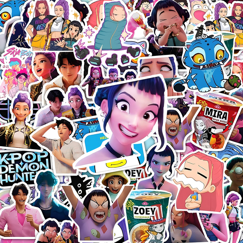 Kawaii Anime Kpop Dämon Hunter Aufkleber Cartoon Abdichtung Aufkleber Wasserdicht DIY Scrapbooking Schreibwaren Nette Aufkleber Geschenke