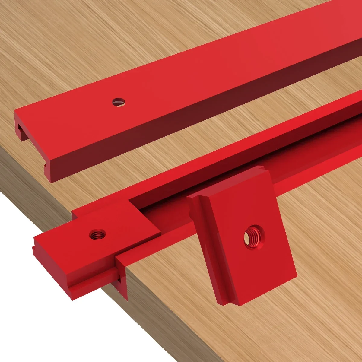 2Pcs Tracks 19/30 Type T Slot Miter Jig Tool, Aluminum Alloy Miter Track Jig Fixture Track Jig Tool for Woodworking Router Table