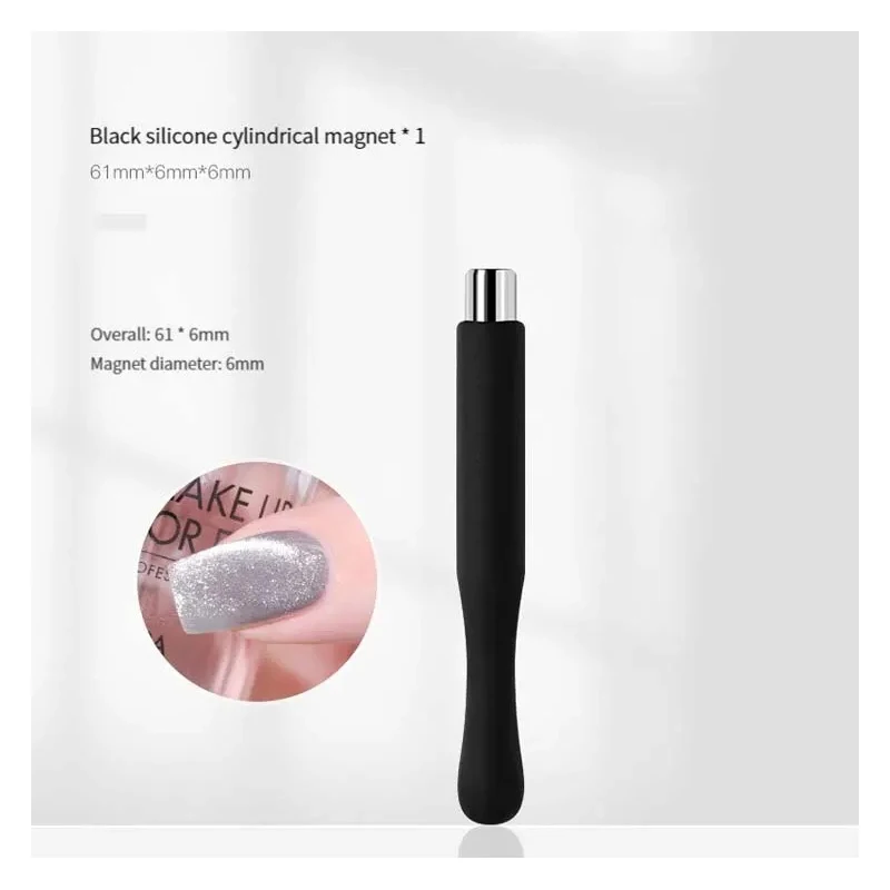 4PCS Multi Functional Nail Art แม่เหล็กหินรูปแบบดูดซับเล็บเจลคริสตัล Magnetic Bar เล็บ Enhancement TOOL