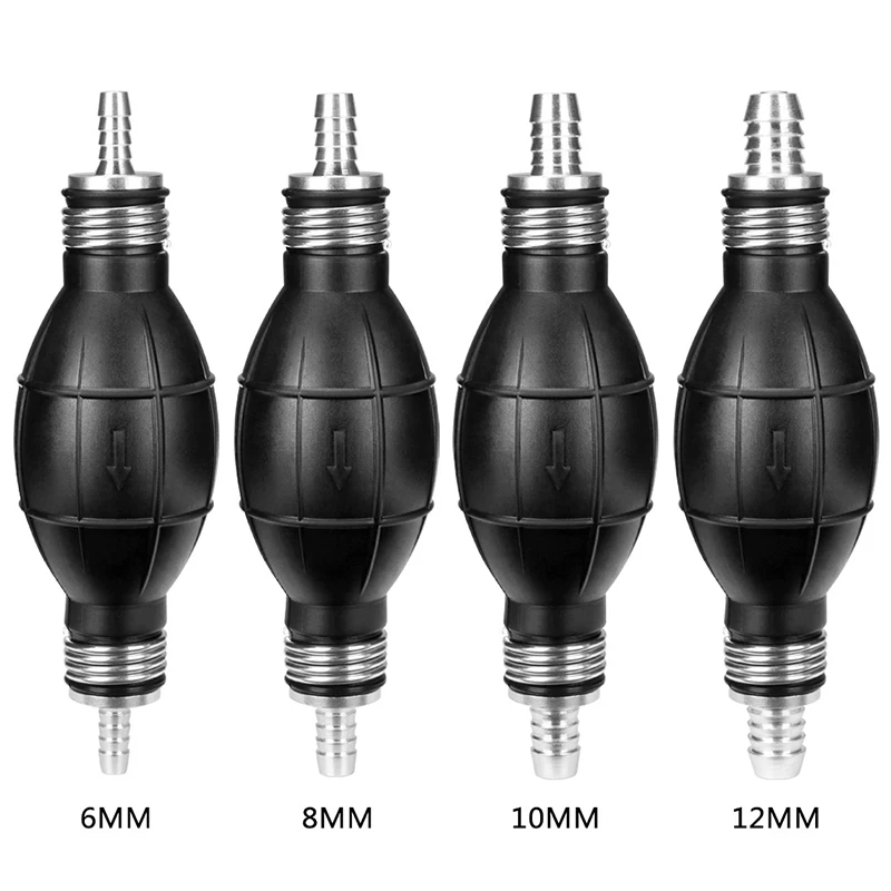 Linha de bomba de combustível manual, 6mm/8mm/10mm/12mm, borracha, alumínio, lâmpada de primer manual, transferência de óleo diesel, gasolina para carro, barco, popa marinha