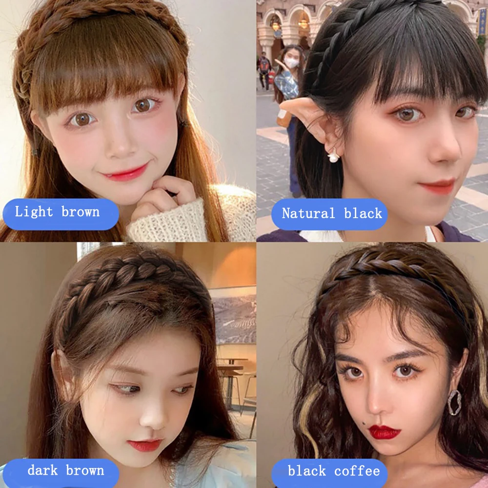 Handgemaakte Retro Head Hoop Twist Hoofdband Brede Visgraat Vlechten Haarband Pruik voor Vrouwen Styling Accessoires