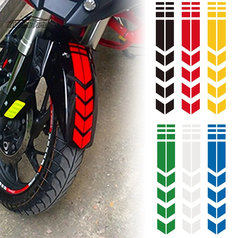 Pegatinas de raya de flecha para motocicleta, pasta de guardabarros, cinta reflectante Universal impermeable a prueba de aceite, accesorios de motocicleta