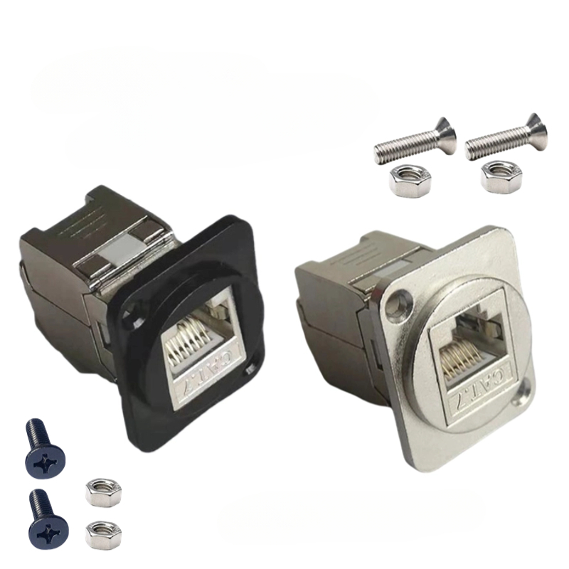 D-Тип RJ45 CAT.7 инструмент Бесплатное Экранирование класс 7 10G сетевой компьютер с фиксированным гаечным модулем, черный и серебристый