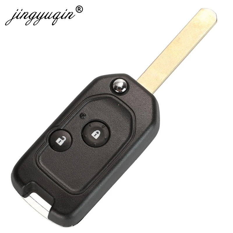 Jingyuqin 2/3/4BTN модифицированный чехол для дистанционного ключа Filp для Honda Fit CRV Civic Insight Ridgeline HRV Jazz ACCORD 2003-2013