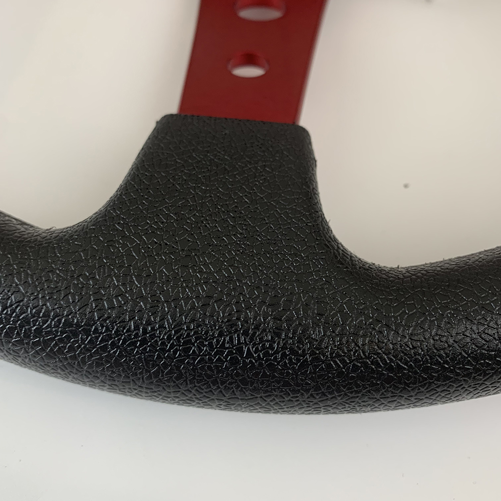 Tiypeor ユニバーサルカーレーシングカーレーシングステアリングホイール PU 14 インチドリフトスポーツステアリングホイール