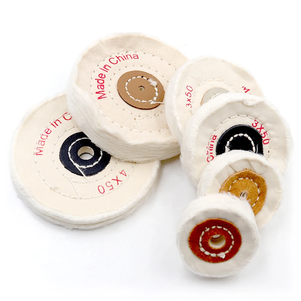 Polimento de pano branco roda de metal jóias superfície de aço inoxidável polimento pano de algodão puro alta dureza