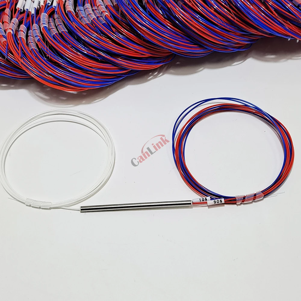 20pcs Different Types 1x2 0.9mm Unbalanced Coupler 50/50 20/80 25/75 30/70 40/60 Fiber Optic FBT Splitter, Without Connectors