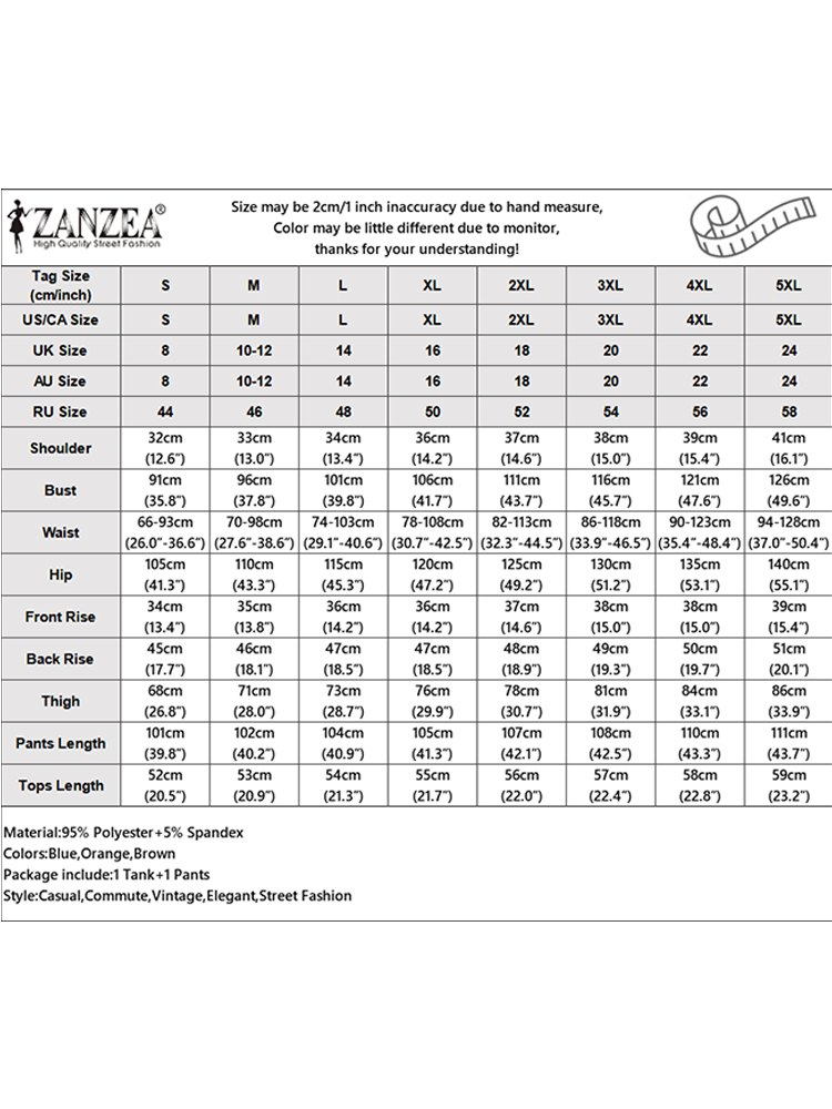 ZANZEA setelan celana 2 potong, setelan celana panjang kasual, longgar, tangki Hem tidak teratur, Solid, liburan, musim panas, dan celana Motif