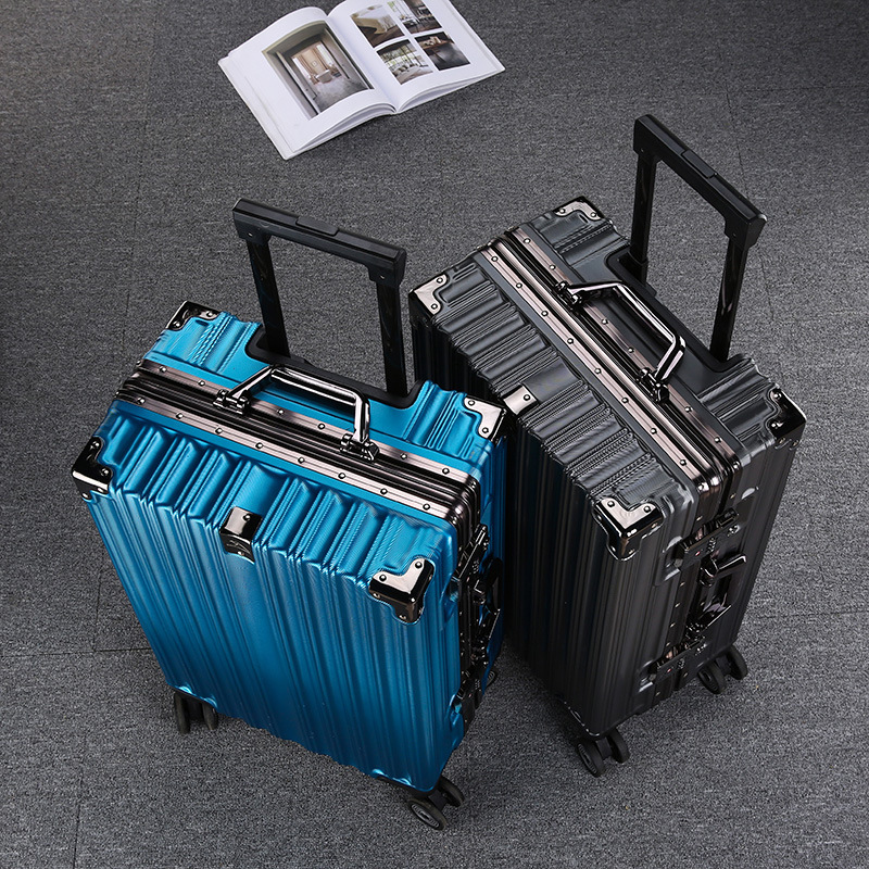 Caja de equipaje rodante con marco de aluminio, Maleta de viaje con ruedas, Bloqueo de combinación, 20/24/26/28 pulgadas
