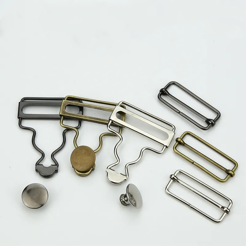 Stainless Suspenders Buckles Jeans Suspenders Hooks Denim Pants Strap Buckle Rompers Overall Accessories Multiple Specifications