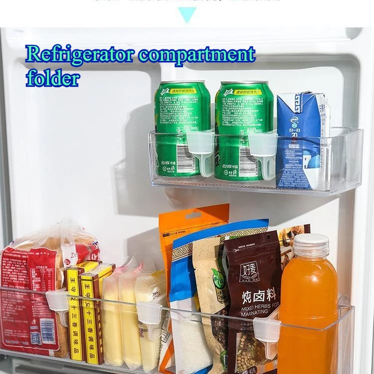 Refrigerator Storage Partition Board Fridge Kitchen Organization Home Divider Storage Splint Kitchen Bottle Can Shelf Organizer