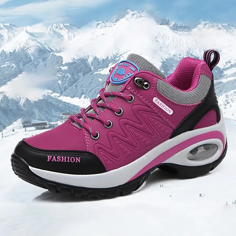 Senhoras tênis confortáveis sapatos de plataforma respirável moda rendas até sapatos casuais femininos para mulheres botas curtas ao ar livre