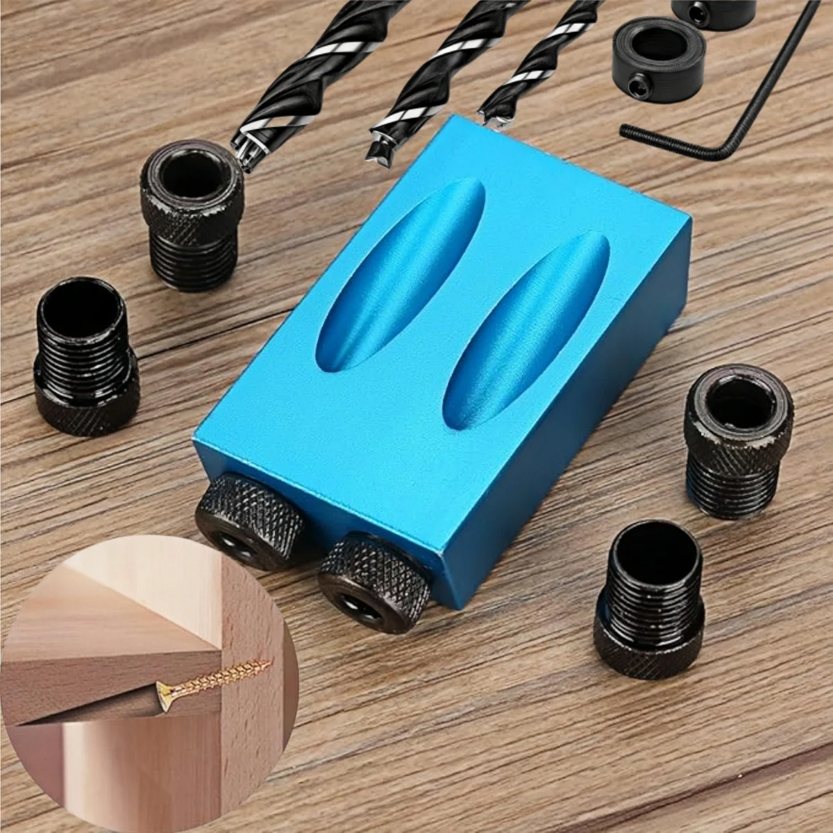 15 Degree Pocket Hole Screw Jig Dowel Drill Joinery Kit Positioner Locator Tool Carpenters Wood Woodwork Guides Joint Angle Tool