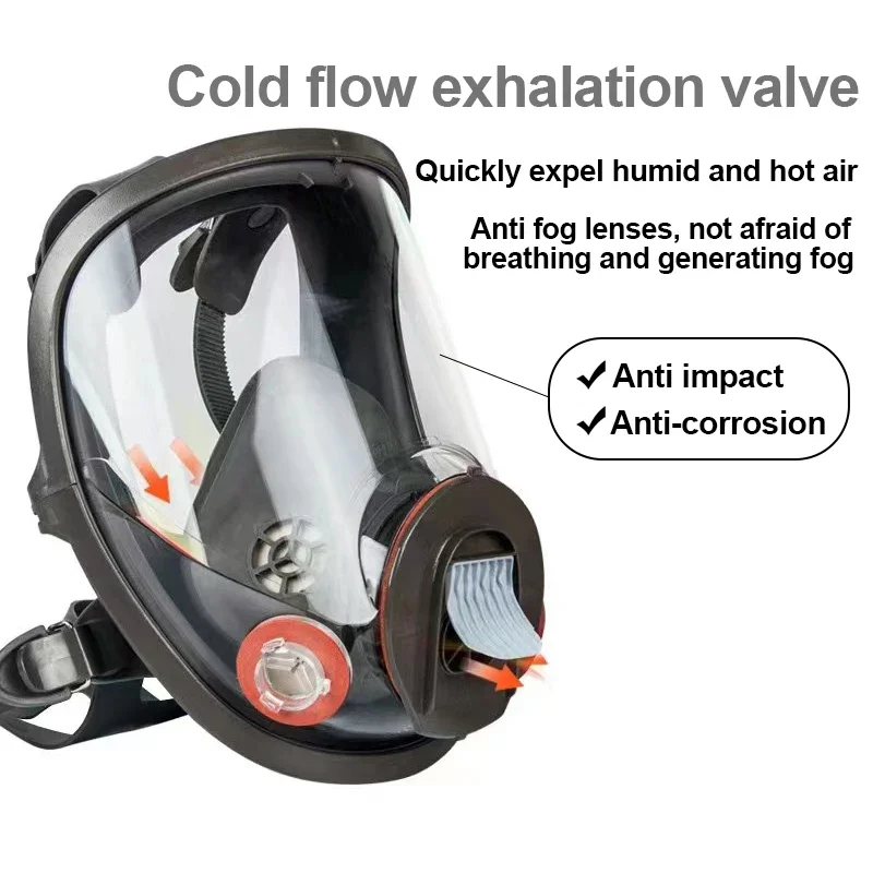 6800 Full Face Gas Mask Industrial Respirator Spray Protective New Type Formaldehyde Protection Chemical Safety Gear