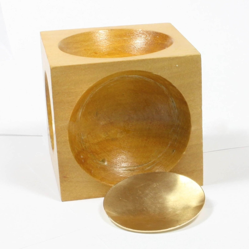 Juego bloques madera con forma cúpula, punzones para madera, herramientas para hacer joyas Metal 124A