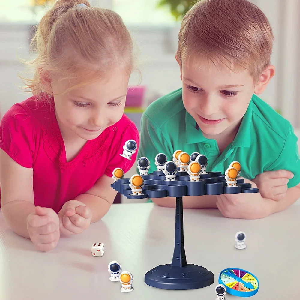 54PCS เด็ก BALANCE Tree BOARD เกมนักบินอวกาศ BALANCE BOARD Tabletop PARTY ตลกเด็ก Interactive เกม Building BlockToy