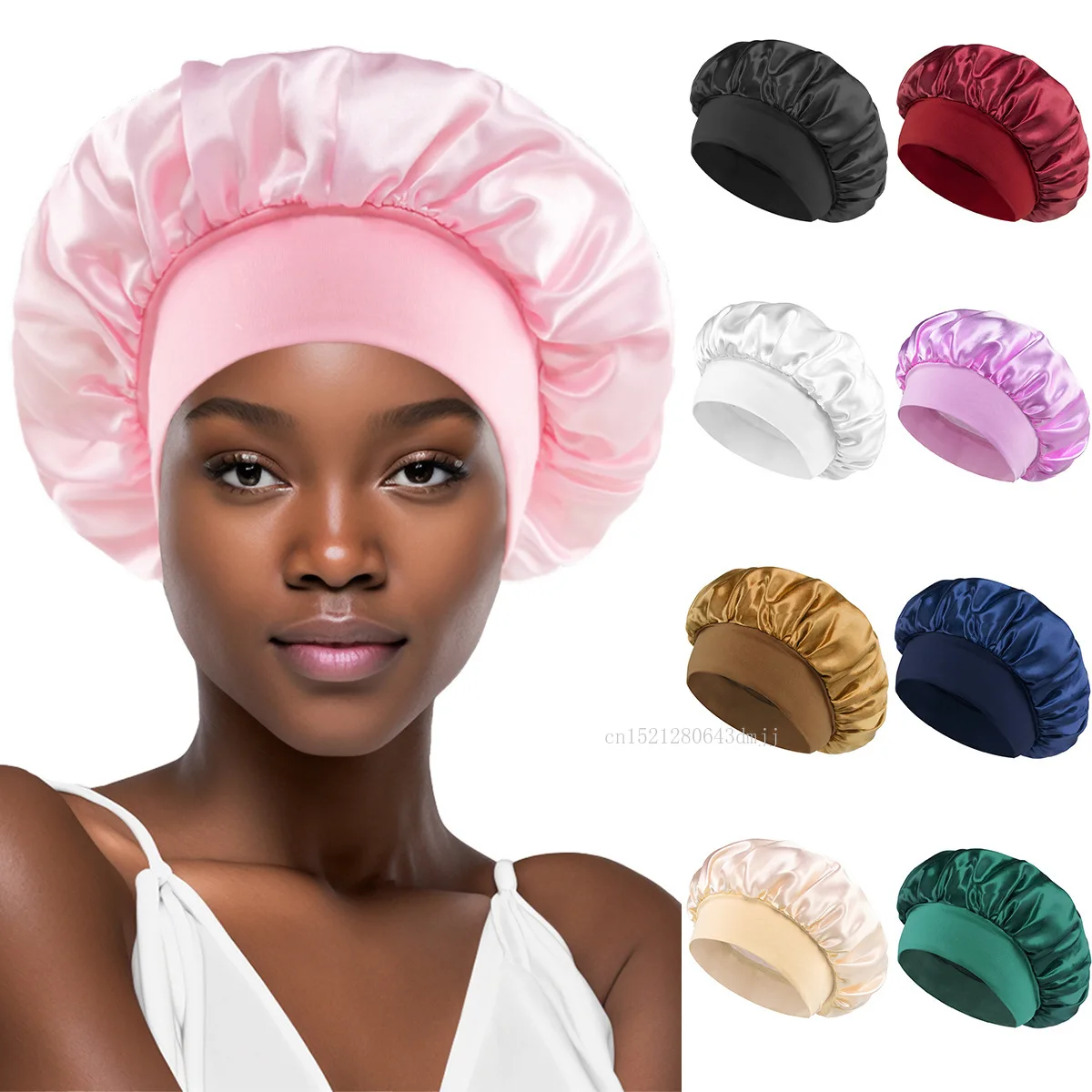 Satin-Mütze, Schlafseide, runder Stoff, schützt das Haar, Komfort, Haare, Nacht, Anti-Frizz-Schlafmütze, vier Jahreszeiten, atmungsaktiv, Schlafmütze