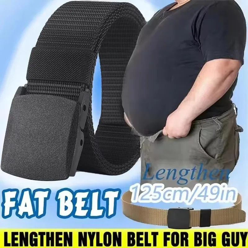 Nylon Belt Automatic Buckle Outdoor Multifunctional Tactical Canvas Belts Light Comfortable Non-metal Belt