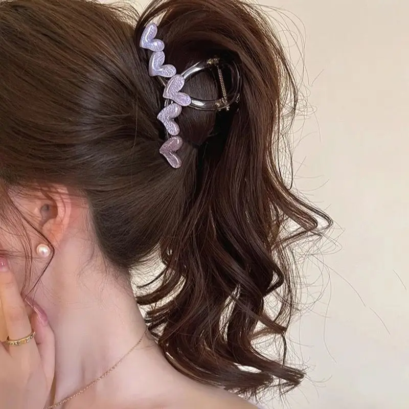 Clipe de amor feminino, cor de geleia coreana, faixa simples para a cabeça, clipe de cabelo floresta, elegante e fresco, novo, 1pc