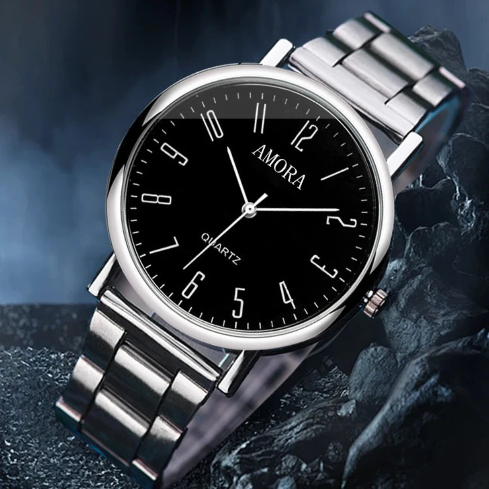 Relojes completamente automáticos a la moda para Hombre, Reloj informal de cuarzo deportivo con banda de acero para Hombre, Reloj Masculino