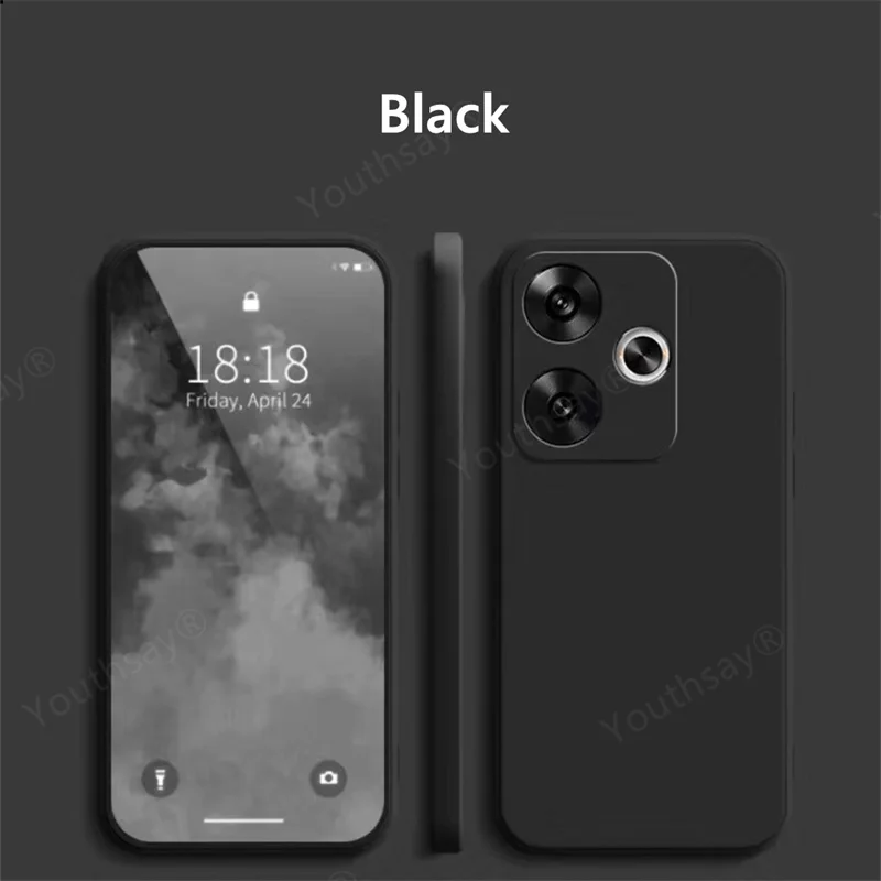 Casing mewah untuk Xiaomi Poco F6 sampul Poco F6 Fundas Coque silikon cair asli casing belakang TPU lunak Poco F6 F5 Pro