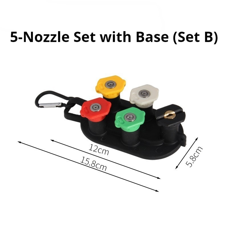 WMIOKEE 5 и 7 шт. 1/4 "быстроразъемные насадки для мойки высокого давления с держателем для дома в автомобиле