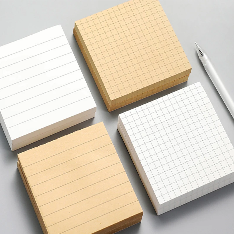 Bloc de notas adhesivas de papelería, marcapáginas de oficina, notas adhesivas de color caqui/blanco/pegatinas en cuaderno, 1 Uds., 80 hojas