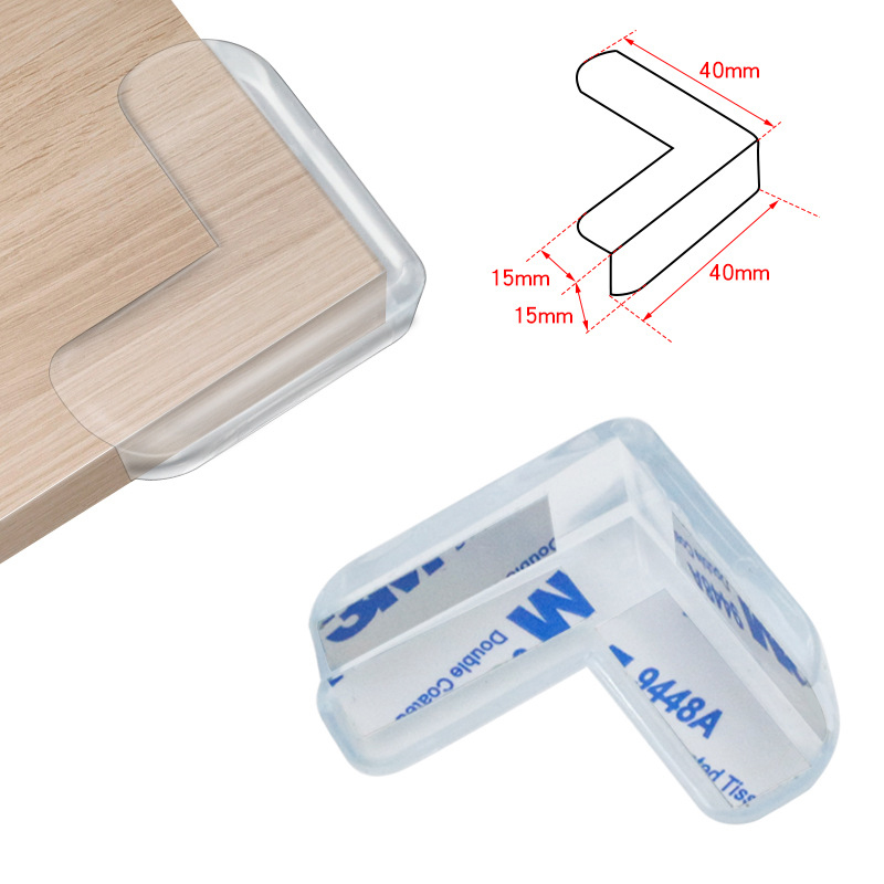 Tavolo protettivo in silicone per bambini di sicurezza per bambini, morbido e trasparente, per bambini, anti-collisione, copertura di protezione per bordi angolari