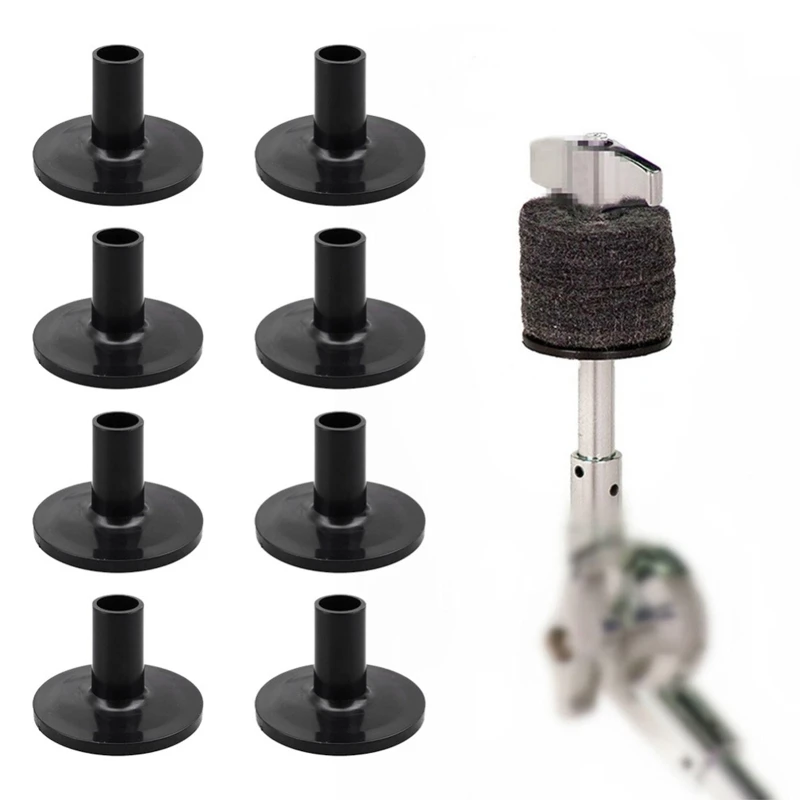 77HC 8 Cái Cái Chập Chả Tay Trống Nhựa Tay Cái Chập Chả Đứng Tay Với Mặt bích Đế Cho Bộ Trống Bộ Phận Đen