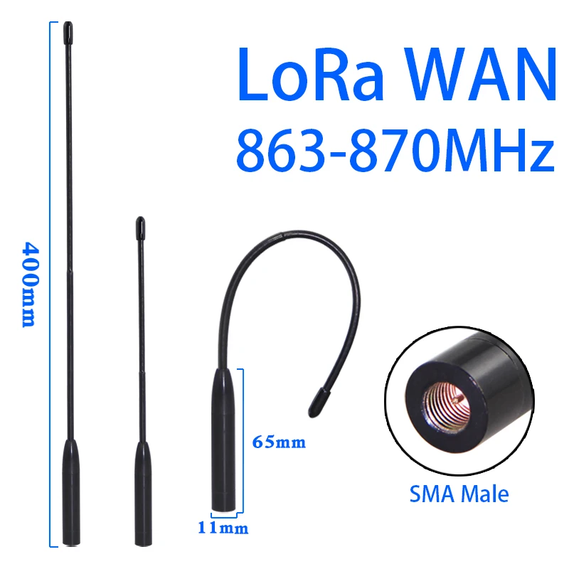 1PCS LoRa Wan antenna a frusta 863-870MHz 864MHz 868MHz 869MHz antenna morbida per antenna omnibearing meshtastica ad alta efficienza
