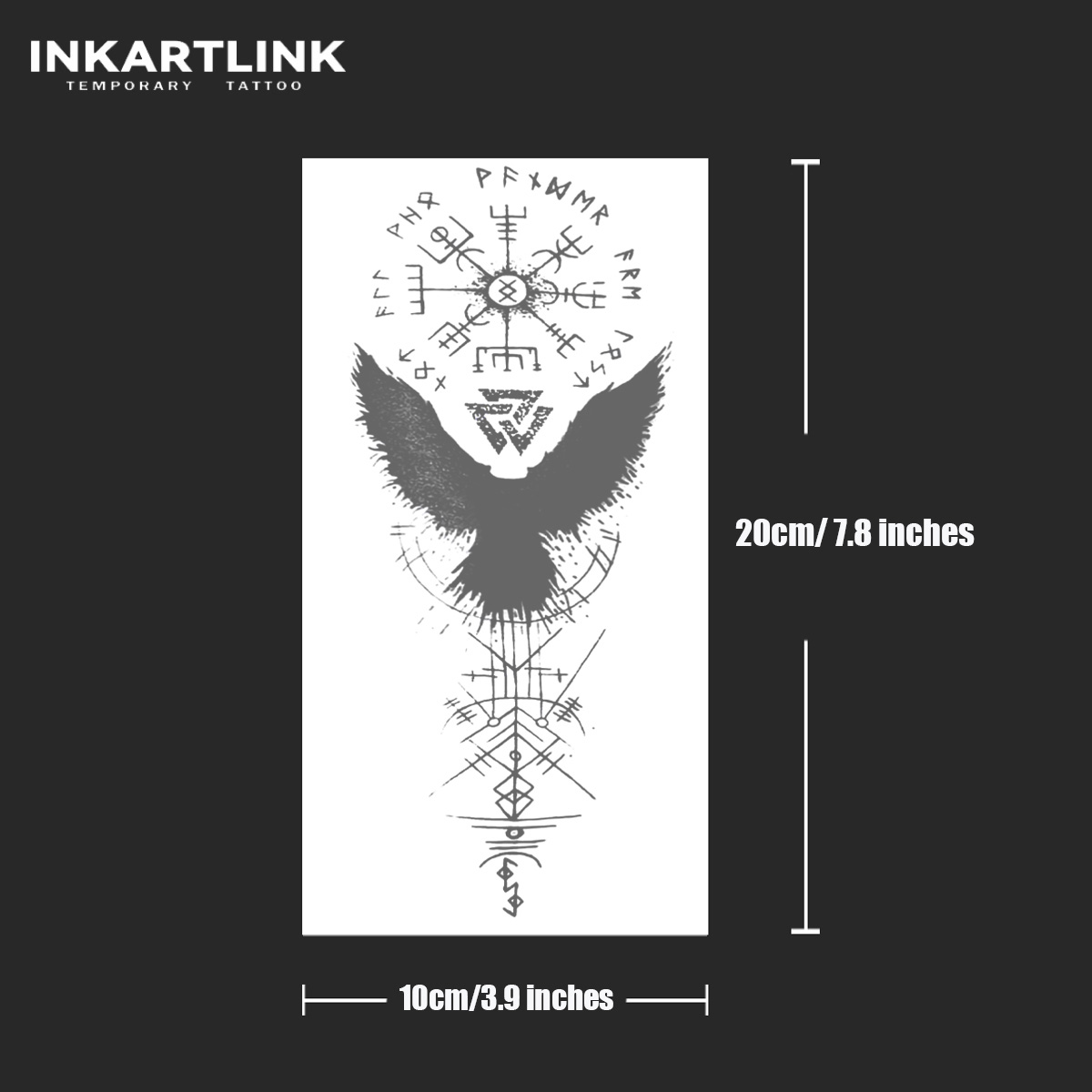 Tatuagem temporária com símbolo malvado, dura até 15 dias, nova tecnologia, adesivo semipermanente mágico à prova d'água.