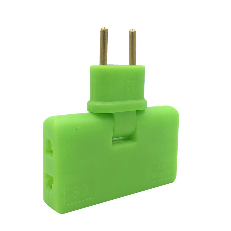 Drehen Sie den Stecker Eu-Konverter eins in drei 180-Grad-Verlängerungsstecker Multi-Stecker Mini Slim Wireless Outlet Adapter Licht praktisch