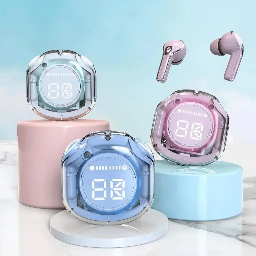 HK6TWS Bluetooth Wireless Earphones LED Power Display Stereo Sound Digital Audio No-Noise Technology for PHONE