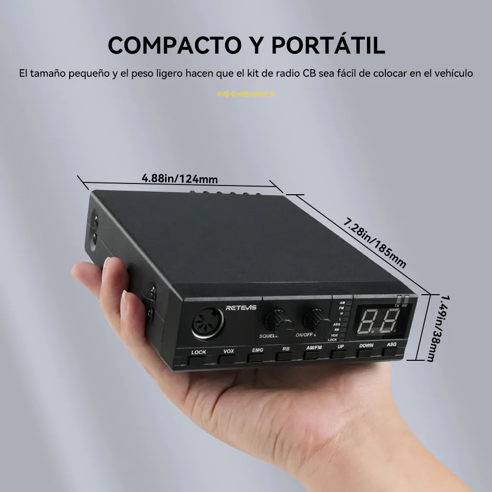 Retevis MB62 CB Radio 27Mhz AM/FM comunicador portátil para coche móvil Radios de largo alcance canal instantáneo 9/19 para camiones