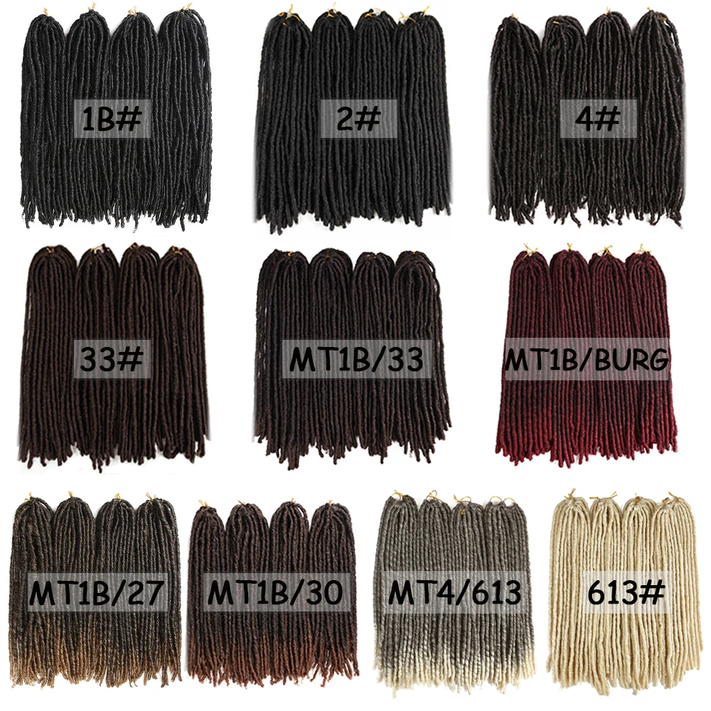 ถักโครเชต์ต่อผมเปีย Dreadlocks Ombre สีน้ำตาล X-TRESS ตรงนุ่ม Faux Locs Braids ผมสำหรับผู้หญิง